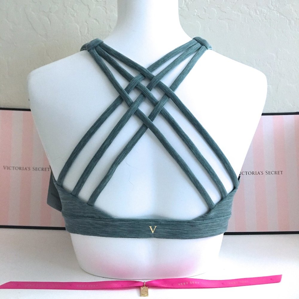Victorias Secret Sport Lounge Strappy Bra Bralette Gym Activewear L